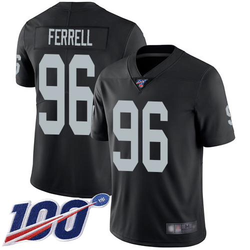 Raiders #96 Clelin Ferrell Black Team Color Youth Stitched Football 100th Season Vapor Limited Jersey