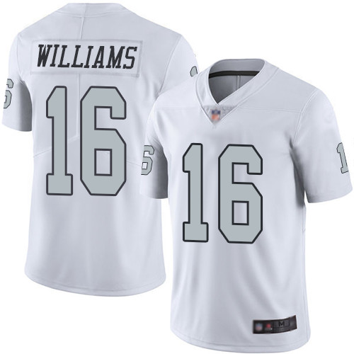 Raiders #16 Tyrell Williams White Youth Stitched Football Limited Rush Jersey