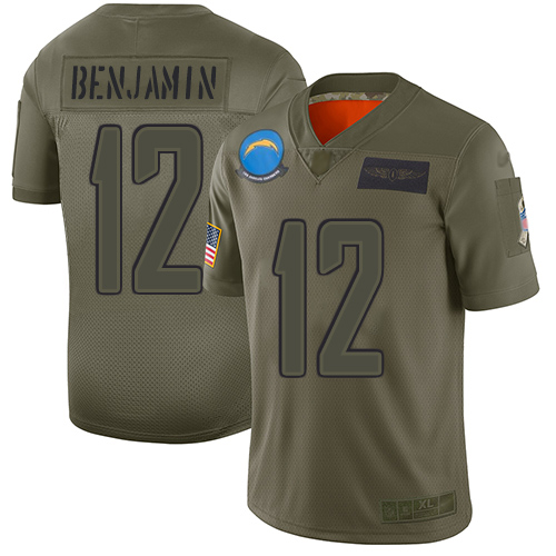 Chargers #12 Travis Benjamin Camo Youth Stitched Football Limited 2019 Salute to Service Jersey