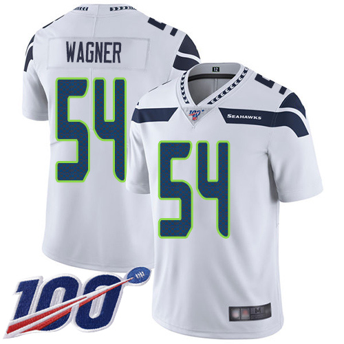 Seahawks #54 Bobby Wagner White Youth Stitched Football 100th Season Vapor Limited Jersey