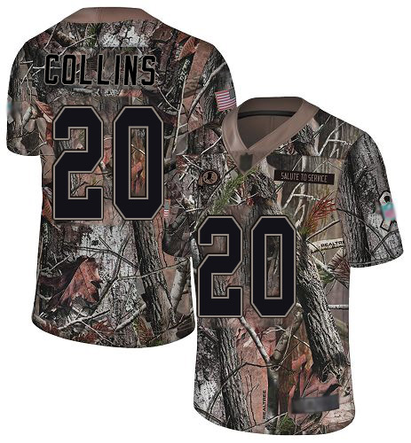 Nike Redskins #20 Landon Collins Camo Youth Stitched NFL Limited Rush Realtree Jersey