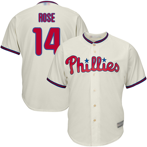 Phillies #14 Pete Rose Cream Cool Base Stitched Youth Baseball Jersey