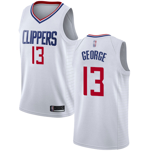 Clippers #13 Paul George White Youth Basketball Swingman Association Edition Jersey