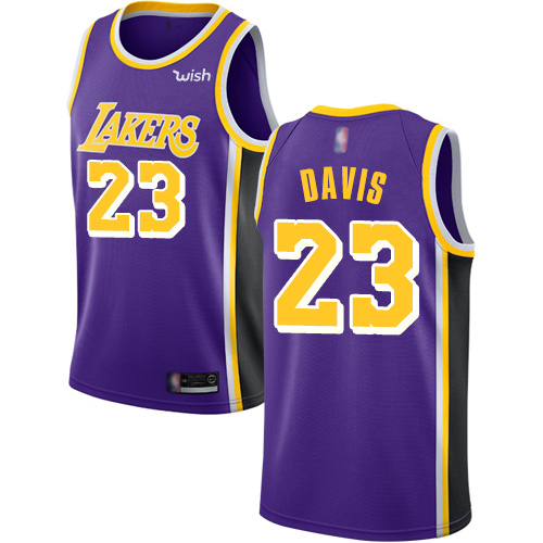 Lakers #23 Anthony Davis Purple Youth Basketball Swingman Statement Edition Jersey