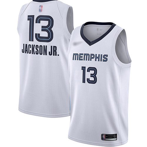 Grizzlies #13 Jaren Jackson Jr. White Youth Basketball Swingman Association Edition Jersey