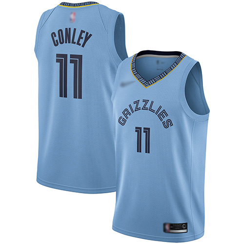 Grizzlies #11 Mike Conley Light Blue Youth Basketball Swingman Statement Edition Jersey