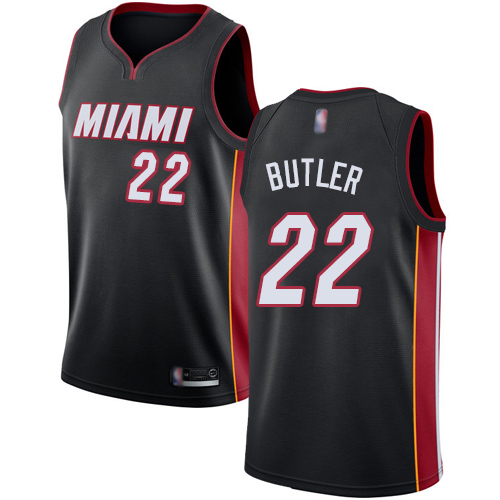 Heat #22 Jimmy Butler Black Youth Basketball Swingman Icon Edition Jersey