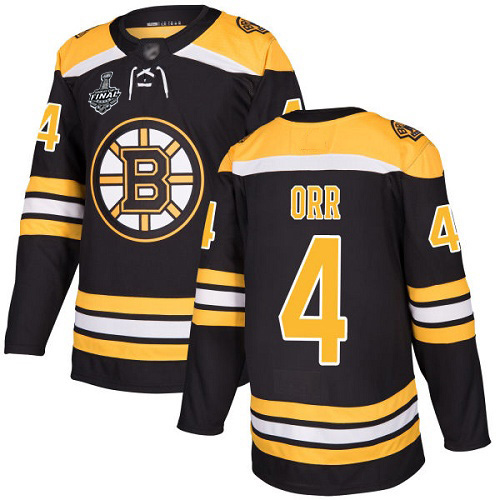 Bruins #4 Bobby Orr Black Home Authentic Stanley Cup Final Bound Youth Stitched Hockey Jersey
