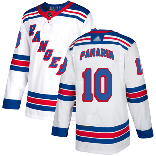 Rangers #10 Artemi Panarin White Road Authentic Stitched Youth Hockey Jersey