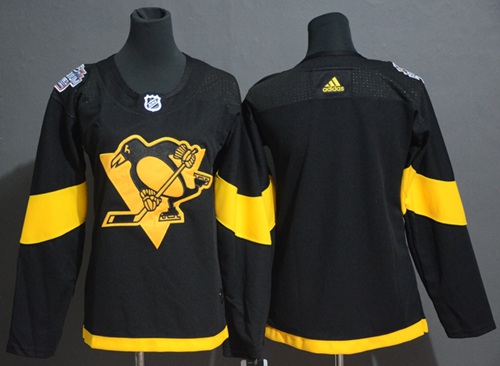Adidas Penguins Blank Black Authentic 2019 Stadium Series Stitched Youth NHL Jersey
