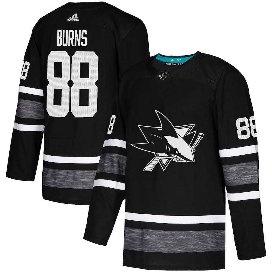 Adidas Sharks #88 Brent Burns Black Authentic 2019 All-Star Stitched Youth NHL Jersey