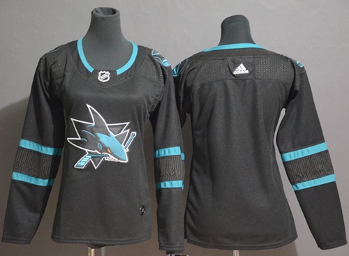 Adidas Sharks Blank Black Alternate Authentic Stitched Youth NHL Jersey