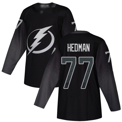 Adidas Lightning #77 Victor Hedman Black Alternate Authentic Stitched Youth NHL Jersey